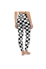 Legging de yoga à carreaux coeurs