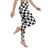 Legging de yoga à carreaux coeurs