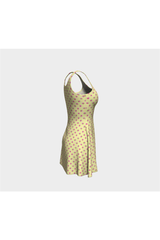 Robe évasée à fleurs jaune pâle