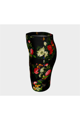 Jupe ajustée florale minuit