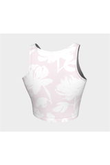 Haut de sport rose clair à motif de roses