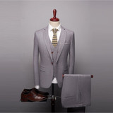 Mens Suits Designers 2019 Slim Fit Groom Wedding Suit Latest Blue Business Suit High Quality 3 Piece Formal Wear Plus-size S-4XL