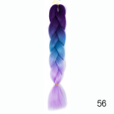 Hair Braid Synthetic Crochet Hair Extensions Jumbo False Braid Ombre Braiding Hair Pink Grey Blue Color Dreadlocks Kanekalon