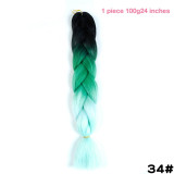 MANWEI 100g 24 Inch Synthetic Braiding Ombre Color Synthetic Hair Extension Crochet Twist Jumbo Braiding Kanekalon Hair