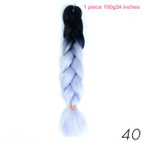 MANWEI 100g 24 Inch Synthetic Braiding Ombre Color Synthetic Hair Extension Crochet Twist Jumbo Braiding Kanekalon Hair