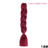 MANWEI 100g 24 Inch Synthetic Braiding Ombre Color Synthetic Hair Extension Crochet Twist Jumbo Braiding Kanekalon Hair