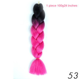 MANWEI 100g 24 Inch Synthetic Braiding Ombre Color Synthetic Hair Extension Crochet Twist Jumbo Braiding Kanekalon Hair
