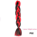 MANWEI 100g 24 Inch Synthetic Braiding Ombre Color Synthetic Hair Extension Crochet Twist Jumbo Braiding Kanekalon Hair