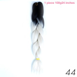 MANWEI 100g 24 Inch Synthetic Braiding Ombre Color Synthetic Hair Extension Crochet Twist Jumbo Braiding Kanekalon Hair