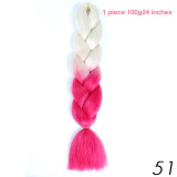 MANWEI 100g 24 Inch Synthetic Braiding Ombre Color Synthetic Hair Extension Crochet Twist Jumbo Braiding Kanekalon Hair