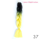 MANWEI 100g 24 Inch Synthetic Braiding Ombre Color Synthetic Hair Extension Crochet Twist Jumbo Braiding Kanekalon Hair