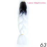 MANWEI 100g 24 Inch Synthetic Braiding Ombre Color Synthetic Hair Extension Crochet Twist Jumbo Braiding Kanekalon Hair