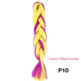 MANWEI 100g 24 Inch Synthetic Braiding Ombre Color Synthetic Hair Extension Crochet Twist Jumbo Braiding Kanekalon Hair