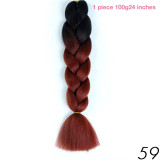 MANWEI 100g 24 Inch Synthetic Braiding Ombre Color Synthetic Hair Extension Crochet Twist Jumbo Braiding Kanekalon Hair