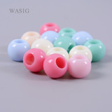 Colorful Braiding Hair Bead 50Pcs Plastic Dreadlock Hair Beads 6MM Big Hole Dreadlock Bead/Ring For Braiding Hair Extension