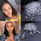50pcs 12mm Resin Hair Beads 6mm Big Hole Dreadlock Beads For Jumbo Braid Dreadlock Hair Accessories