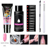 Lghzlink Manicure Set for Nail Poly uv gel Kit Builder Gel Nail Brush Soak off  Quick Building Finger Extension Camouflage Nails