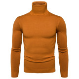 2020 New Men's Warm Turtleneck sweater Slim Fit Knitted Pullovers Tops Male Long Sleeve Solid Color Autumn Winter Sweaters M-3XL