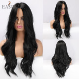 EASIHAIR Long Black to Brown Ombre Wigs Synthetic Wigs For Black/White Women Glueless Wavy Cosplay Wigs Heat Resistant Daily Wig EASIHAIR Long Black to Brown Ombre Wigs Synthetic Wigs For Black/White Women Glueless Wavy Cosplay Wigs Heat Resistant Daily Wig