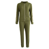 Womail Women tracksuit Autumn fashion Female Two Pieces long Sleeve Sequins Jacket +long pant Set 2PCS Set Sports Suit Women 831