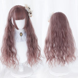 WTB Long Straight Hair Black Synthetic Lolita Wigs with Bangs for Women Fashion Female Cosplay Party Christmas Wigs Free Gifts