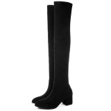 2020 Sexy Thigh High Boots Platform Winter Boots Women Shoes Stretch Over the Knee Boots High Heels Suede Red Grey Long Boots
