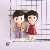 1 pair Cute Lovers Couple Figurines Miniature Craft with Guitar Ornament Fairy Garden Decor home decoration accessories