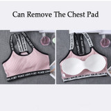 Letter Sports Push Up Fitness Running Yoga Bra Women Sportswear