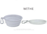 Pet Silica Gel Bowl Dog Cat Collapsible Silicone Dow Bowl Candy Color Outdoor Dish