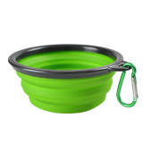 Pet Silica Gel Bowl Dog Cat Collapsible Silicone Dow Bowl Candy Color Outdoor Dish