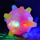 Jumping Activation Ball LED Light Up Music Flashing Bouncing Vibrating Ball Toys Dog Chew