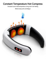 Electric Pulse Neck and Back Massager far-infrared Heating Analgesic Tool for Health Care and Relaxation Electric Pulse Neck and Back Massager far-infrared Heating Analgesic Tool for Health Care and Relaxation