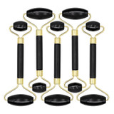 Black Jade Roller Face Massage Roller Double Heads Eyes Face Massager Natural Beauty Tool