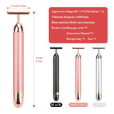 24k Gold Face Lift Bar Roller Vibration Slimming Massager Facial Stick Facial Beauty Skin Care