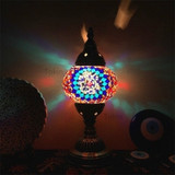 Turkish Mosaic Table Lamp Vintage Art Deco Handcrafted Lamp
