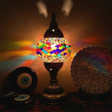 Turkish Mosaic Table Lamp Vintage Art Deco Handcrafted Lamp
