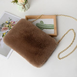 Women Fashion Heart Shaped Bag Female Chain Plush Love Shoulder Crossbody Bag