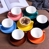 200ml Coffee Mug Tea Espresso Cup Saucer Set Gold Handel Cappuccino Afternoon Tea Cup high-grade Ceramic  Cup