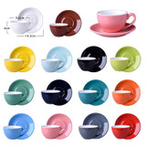 200ml Coffee Mug Tea Espresso Cup Saucer Set Gold Handel Cappuccino Afternoon Tea Cup high-grade Ceramic  Cup