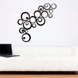 24pcs/set Acrylic Mirror Surface Polka Dots Circle Wall Sticker Home Decor Living Room Bedroom