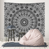 Black Mandala Indian Tapestry Wall Hanging Bohemian