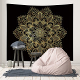 Black Mandala Indian Tapestry Wall Hanging Bohemian