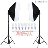 Photography Softbox Lightbox Kit 8 PCS E27 LED Photo Studio Camera Lighting Equipment