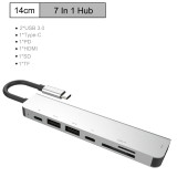 6 in 1 USB Type C Hub Hdmi PD Power Delivery Port 4 USB 3.0 Ports USB C Hub Adapter