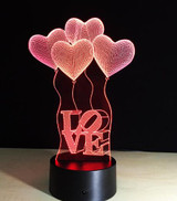 Valentines Day Gift 3D LED Night Light 7 Colors Table Lamp