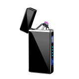 USB Electric Lighter Finger print Touch Fire Plasma Double Arc Lighter Windproof Metal Cigarette Lighter