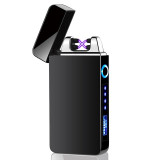 USB Electric Lighter Finger print Touch Fire Plasma Double Arc Lighter Windproof Metal Cigarette Lighter