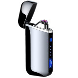 USB Electric Lighter Finger print Touch Fire Plasma Double Arc Lighter Windproof Metal Cigarette Lighter