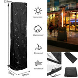 Outdoor Fire Pit Cover Black Outdoor Waterproof Dust-Proof Patio Heater Cover Protection for Garden Backyard