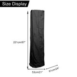 Outdoor Fire Pit Cover Black Outdoor Waterproof Dust-Proof Patio Heater Cover Protection for Garden Backyard